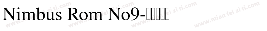 Nimbus Rom No9字体转换